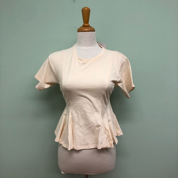 TopShop | Women's Tapered T-Shirt | Peach | Size 4 - Picture 1 of 2
